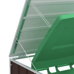 vidaXL Containerberging voor 3 containers 216x81x115 cm staal bruin