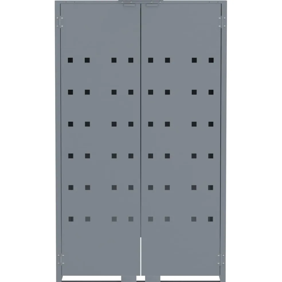 vidaXL Containerberging voor 6 containers 414x79x117 cm staal grijs