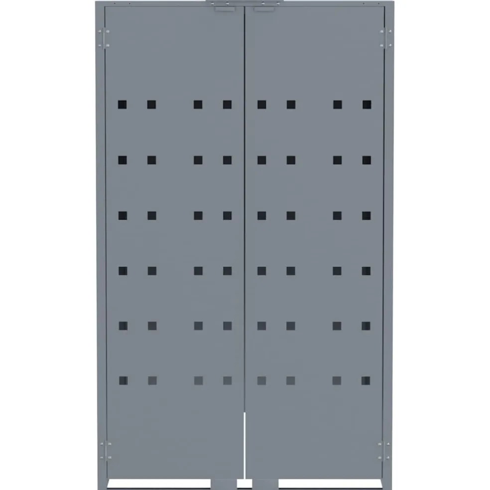 vidaXL Containerberging voor 5 containers 345x79x117 cm staal grijs