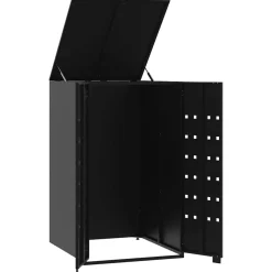 vidaXL Containerberging voor 1 container 69x79x117 cm staal zwart
