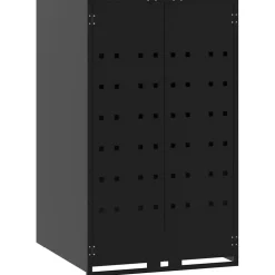 vidaXL Containerberging voor 1 container 69x79x117 cm staal zwart