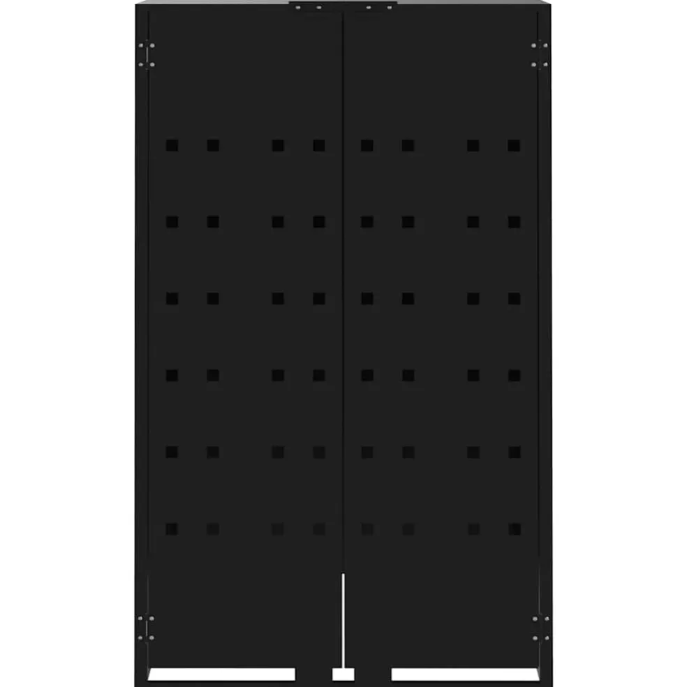vidaXL Containerberging voor 1 container 69x79x117 cm staal zwart