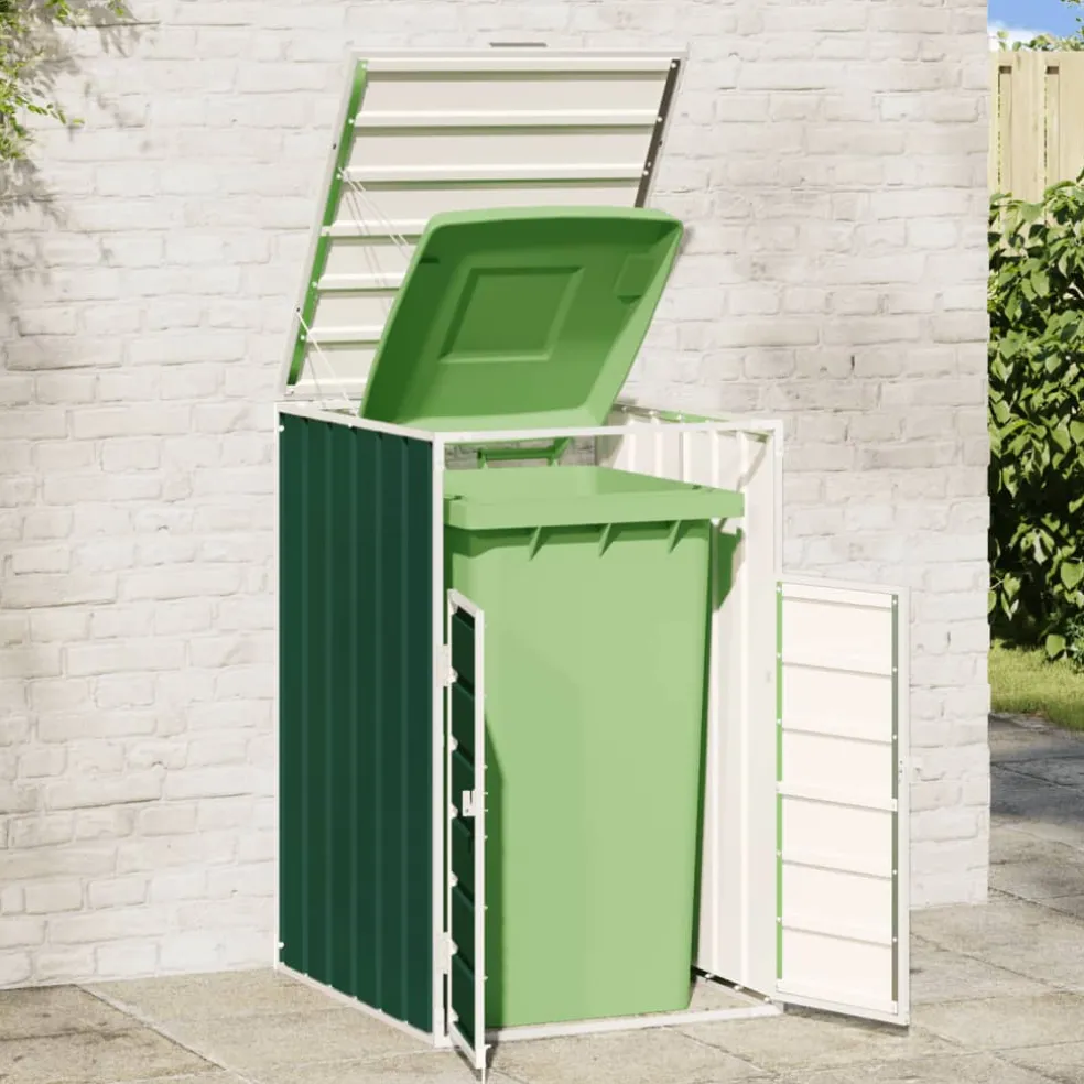 vidaXL Containerberging voor 1 container 72x81x115 cm staal groen
