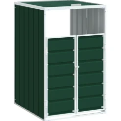 vidaXL Containerberging voor 1 container 72x81x115 cm staal groen
