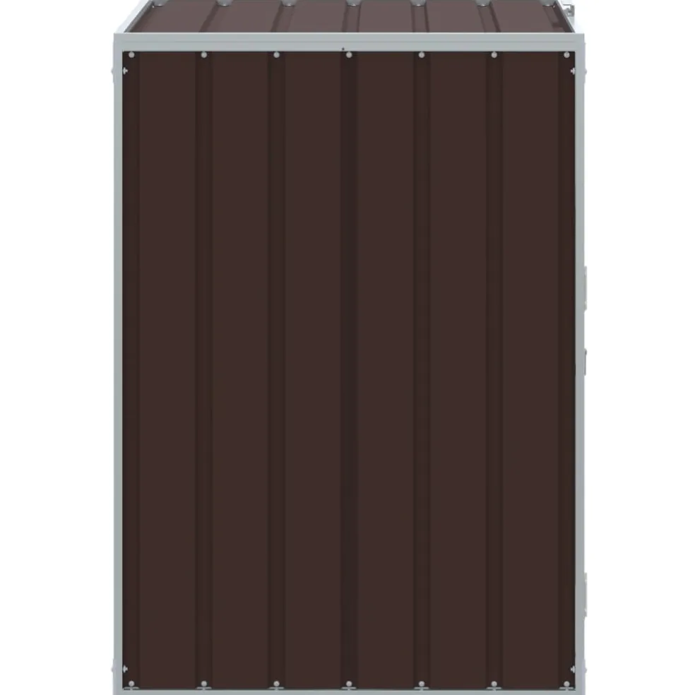 vidaXL Containerberging voor 1 container 72x81x115 cm staal bruin