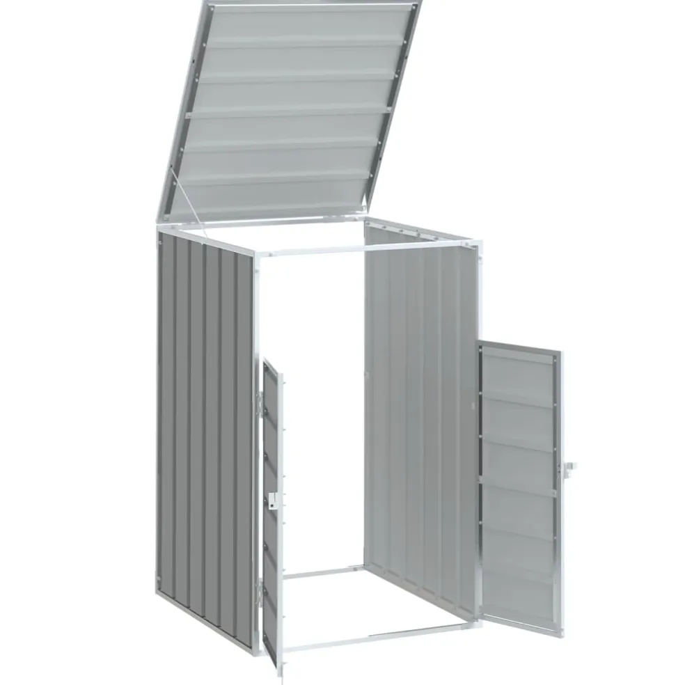 vidaXL Containerberging voor 1 container 72x81x115 cm staal grijs