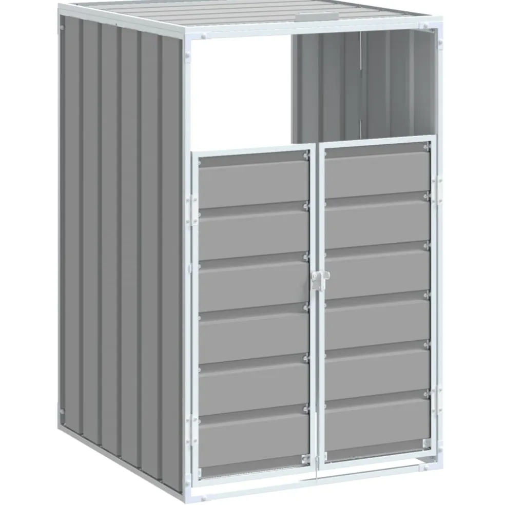vidaXL Containerberging voor 1 container 72x81x115 cm staal grijs