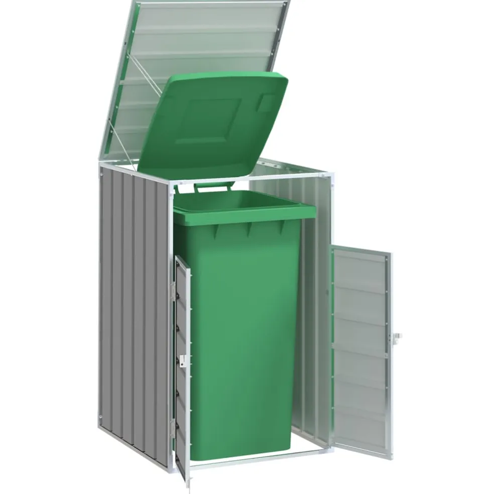 vidaXL Containerberging voor 1 container 72x81x115 cm staal grijs