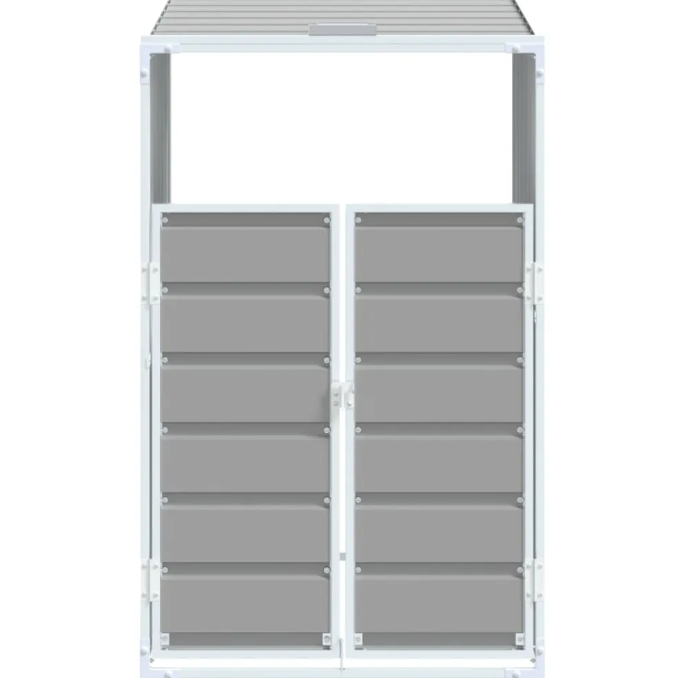 vidaXL Containerberging voor 1 container 72x81x115 cm staal grijs