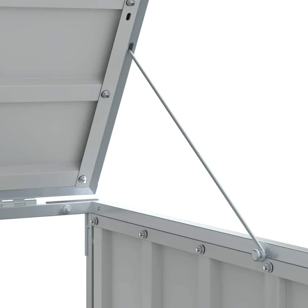 vidaXL Containerberging voor 2 containers 144x81x113 cm staal grijs