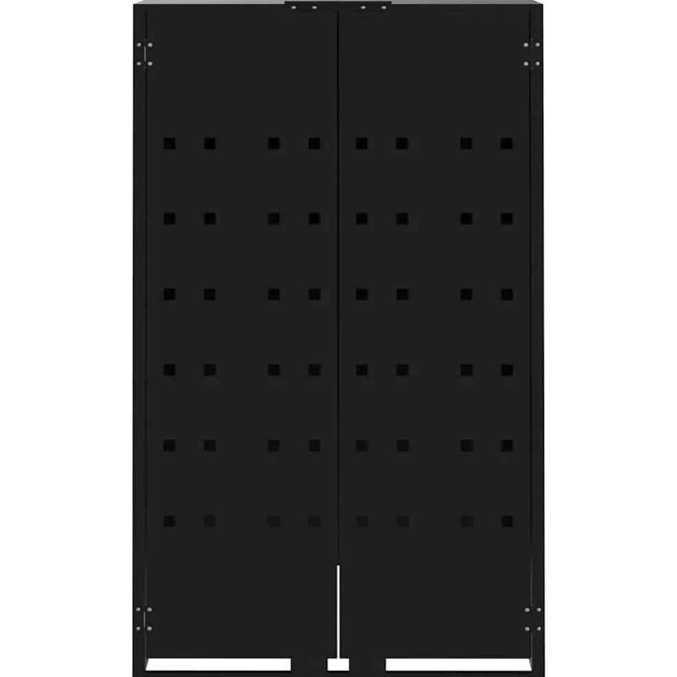 vidaXL Containerberging voor 6 containers 414x79x117 cm staal zwart