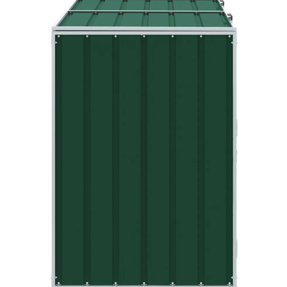 vidaXL Containerberging voor 2 containers 144x81x113 cm staal groen