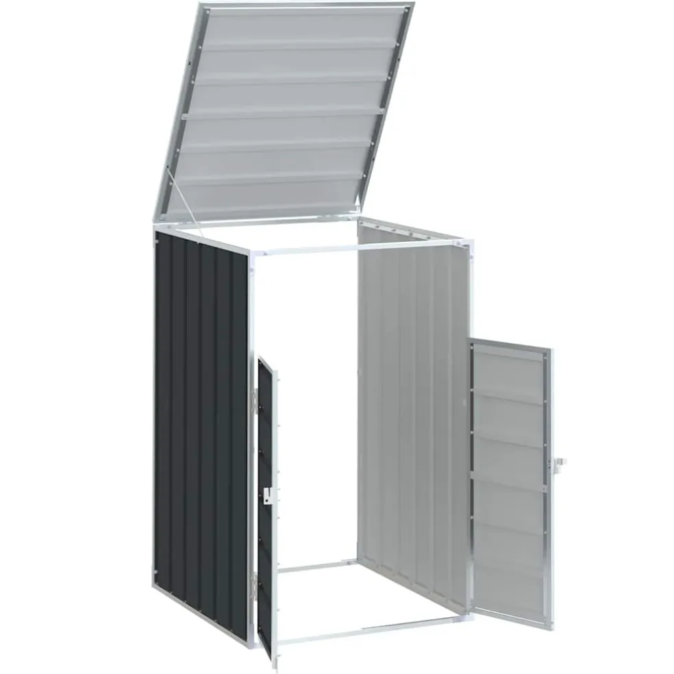 vidaXL Containerberging voor 1 container 72x81x115 cm staal antraciet