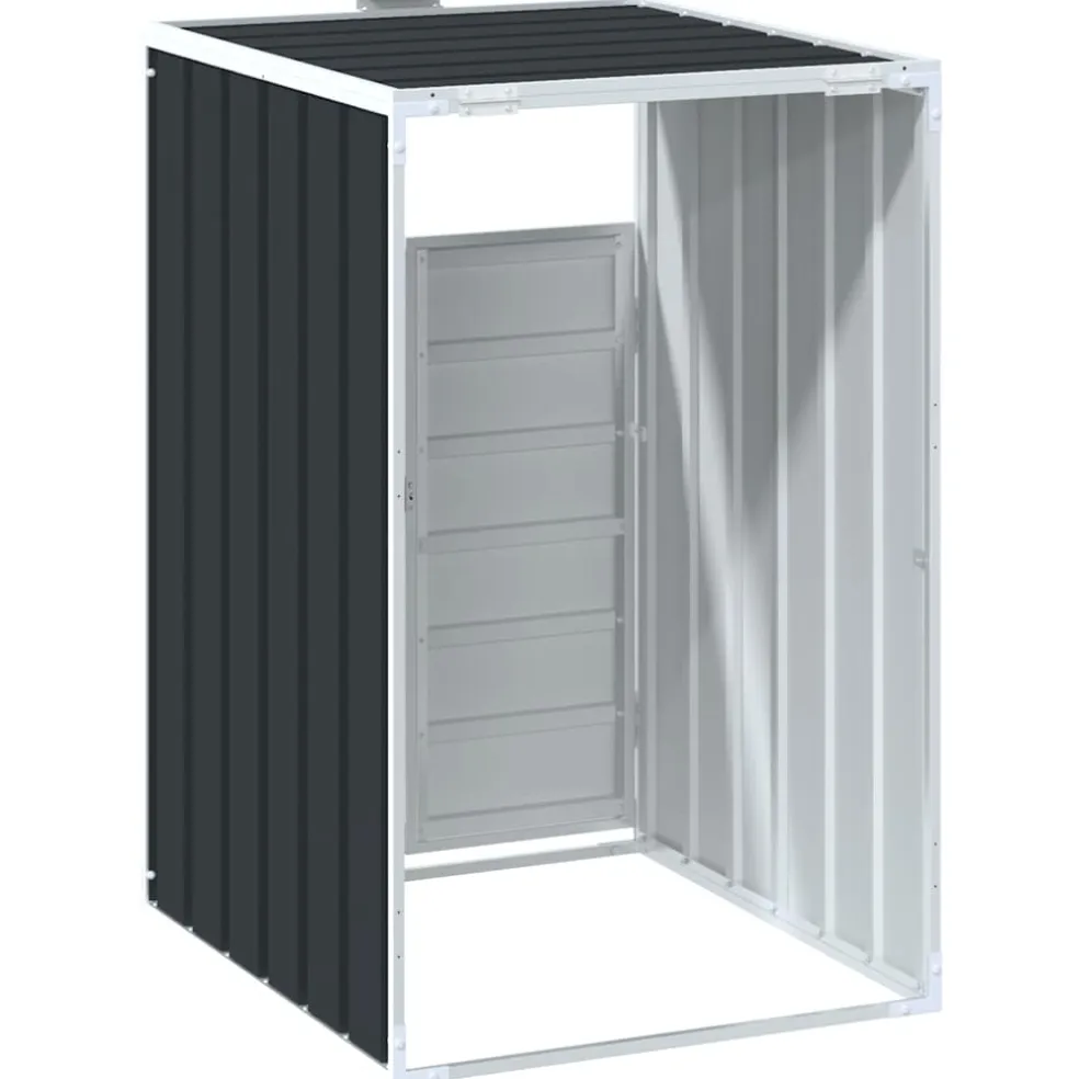 vidaXL Containerberging voor 1 container 72x81x115 cm staal antraciet