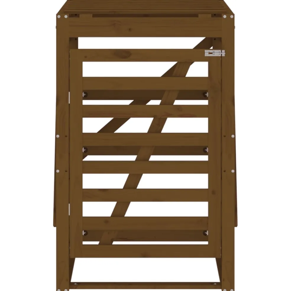 vidaXL Containerberging 84x90x128,5 cm massief grenenhout honingbruin