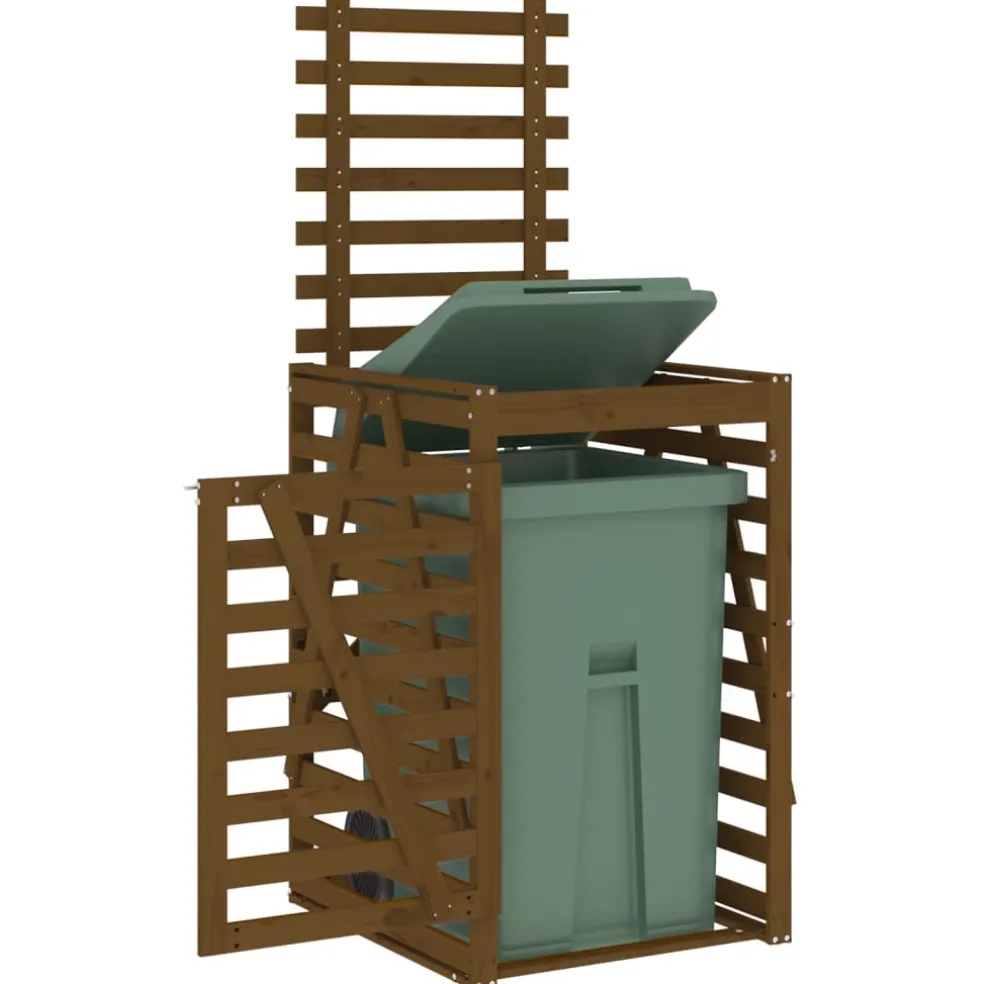 vidaXL Containerberging 84x90x128,5 cm massief grenenhout honingbruin