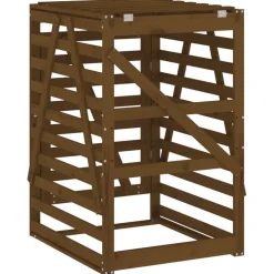 vidaXL Containerberging 84x90x128,5 cm massief grenenhout honingbruin