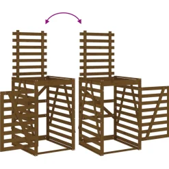 vidaXL Containerberging 84x90x128,5 cm massief grenenhout honingbruin