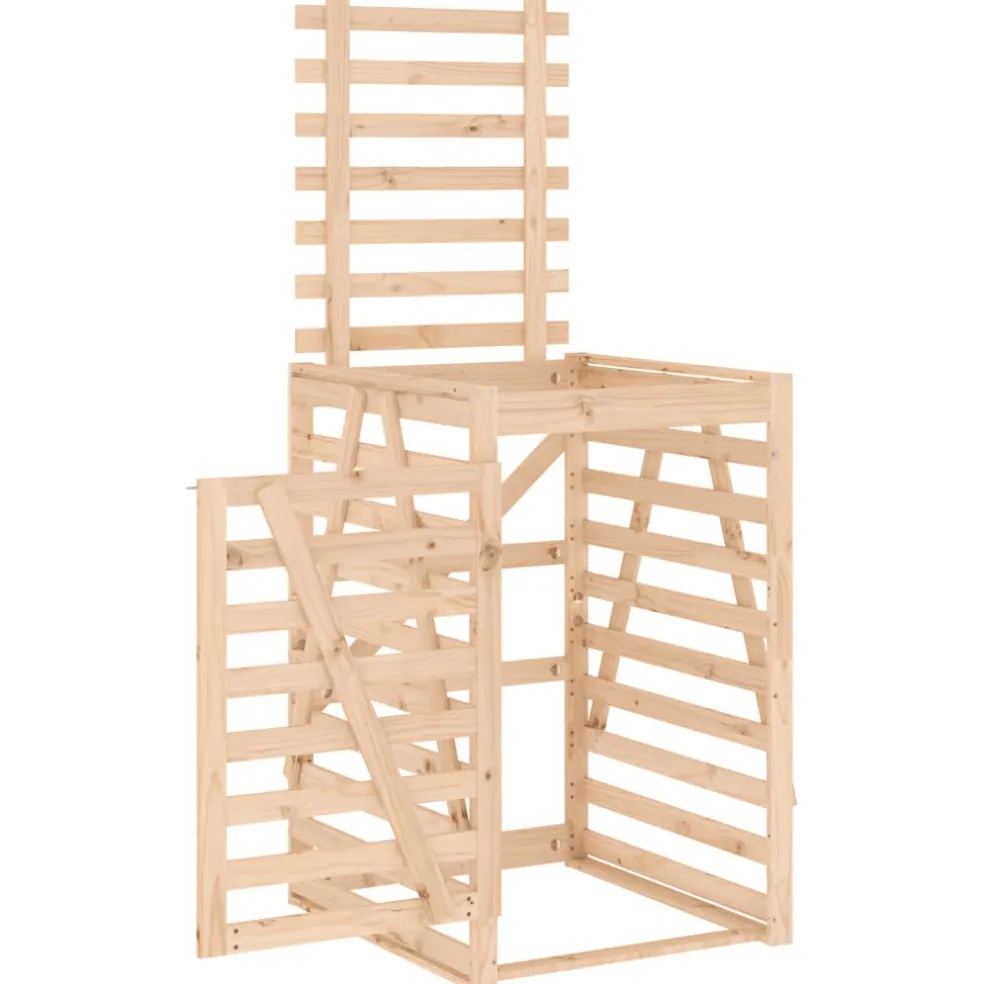 vidaXL Containerberging 84x90x128,5 cm massief grenenhout