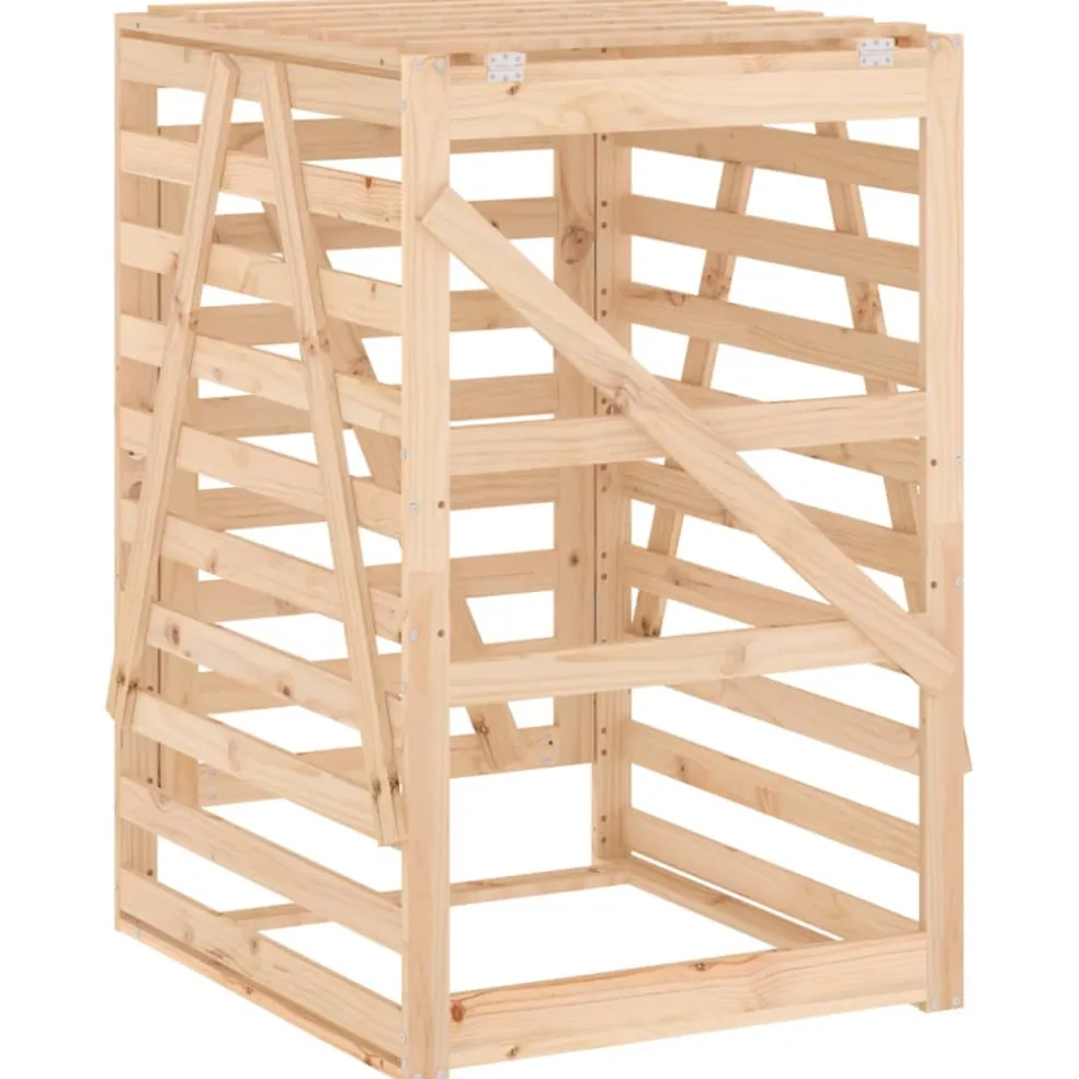 vidaXL Containerberging 84x90x128,5 cm massief grenenhout