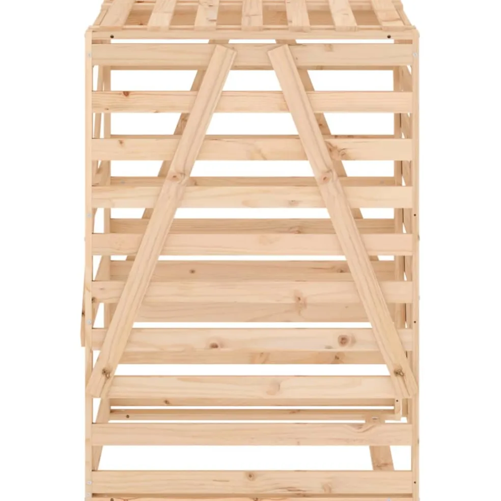 vidaXL Containerberging 84x90x128,5 cm massief grenenhout