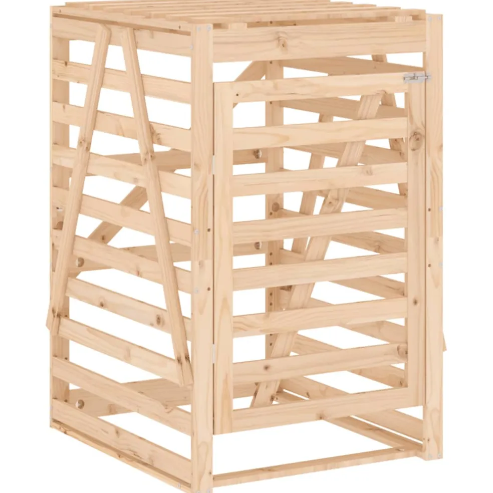 vidaXL Containerberging 84x90x128,5 cm massief grenenhout