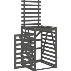 vidaXL Containerberging 84x90x128,5 cm massief grenenhout grijs