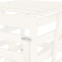 vidaXL Containerberging 84x90x128,5 cm massief grenenhout wit
