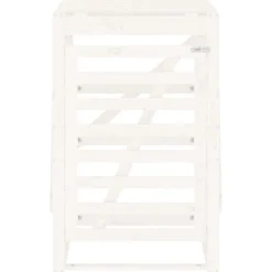 vidaXL Containerberging 84x90x128,5 cm massief grenenhout wit