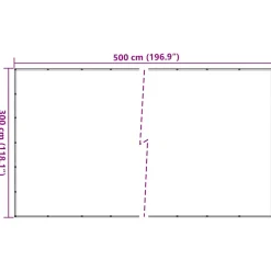 vidaXL Containernet 3x5 m HDPE zwart
