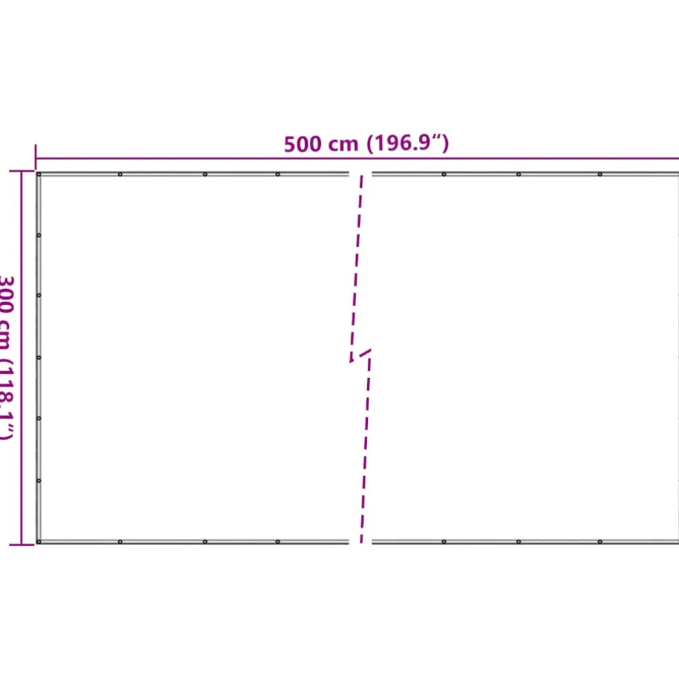 vidaXL Containernet 3x5 m HDPE zwart