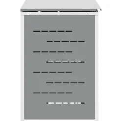 vidaXL Containerombouw for 2 Bins 240L Roestvrij staal Grijs