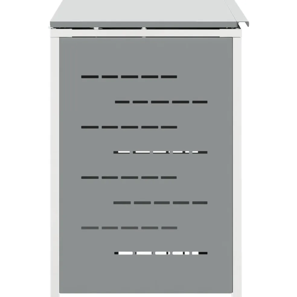 vidaXL Containerombouw for 2 Bins 240L Roestvrij staal Grijs