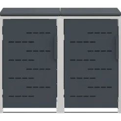 vidaXL Containerombouw for 2 Bins 240L Roestvrij staal