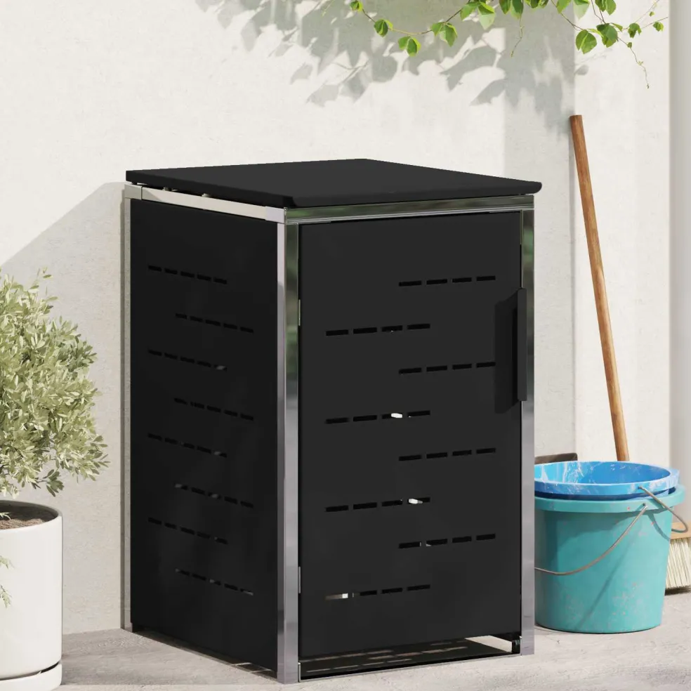 vidaXL Containerombouw for 1 Bin 240L Zwart
