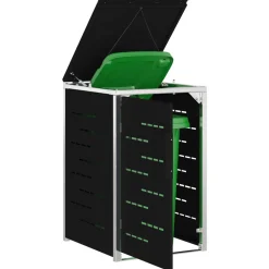 vidaXL Containerombouw for 1 Bin 240L Zwart