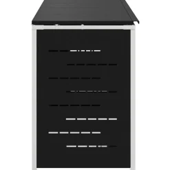 vidaXL Containerombouw for 4 Bins 240L Roestvrij staal Zwart