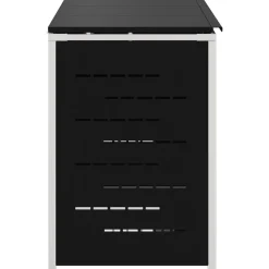 vidaXL Containerombouw for 3 Bins 240L Roestvrij staal Zwart