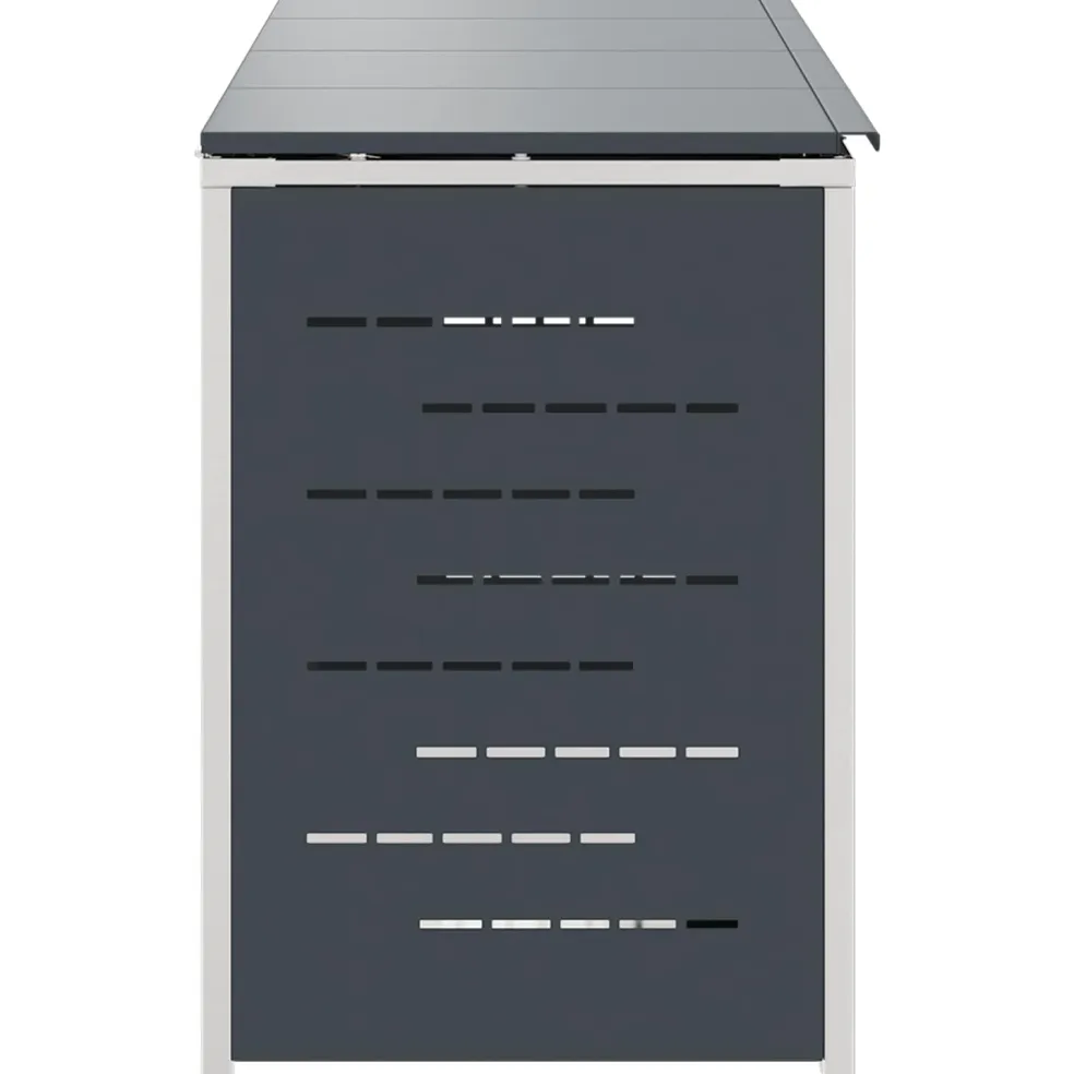 vidaXL Containerombouw for 4 Bins 240L Roestvrij staal
