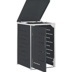 vidaXL Containerombouw for 1 Bin 240L Antracietkleurig