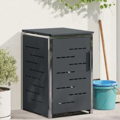 vidaXL Containerombouw for 1 Bin 240L Antracietkleurig