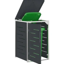 vidaXL Containerombouw for 1 Bin 240L Antracietkleurig
