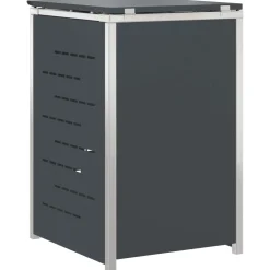 vidaXL Containerombouw for 1 Bin 240L Antracietkleurig
