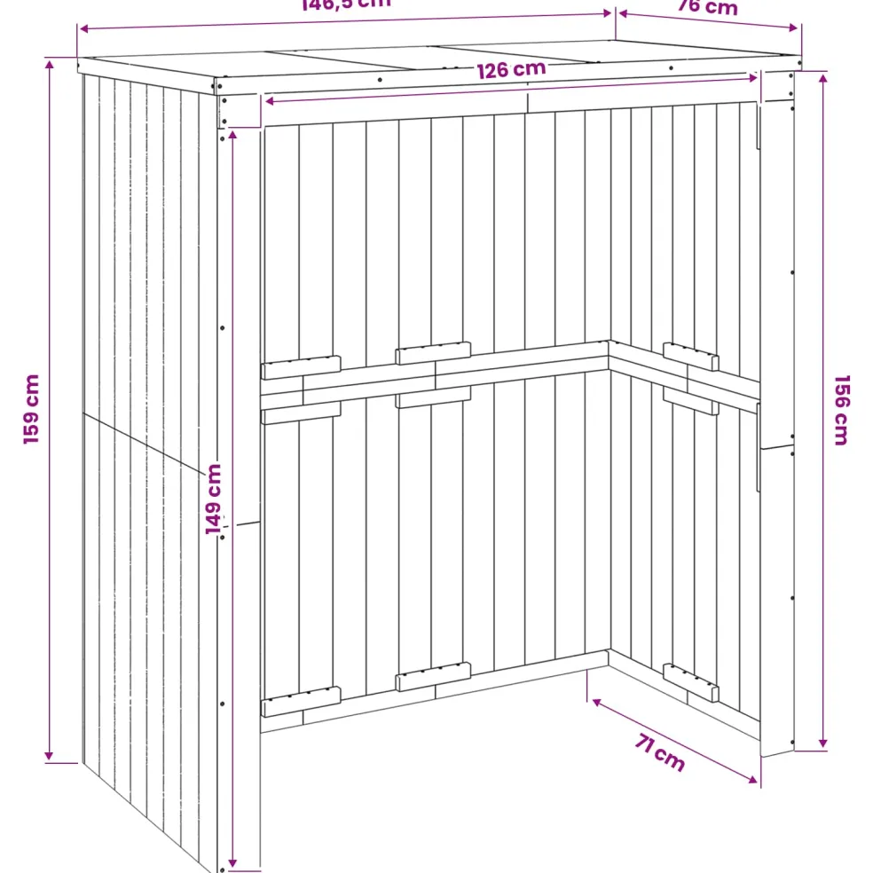 vidaXL Containerombouw Geïmpregneerd grenenhout