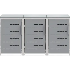 vidaXL Containerombouw Roestvrij staal Grijs