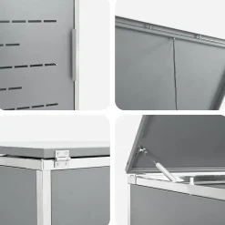 vidaXL Containerombouw Roestvrij staal Grijs