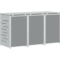 vidaXL Containerombouw Roestvrij staal Grijs