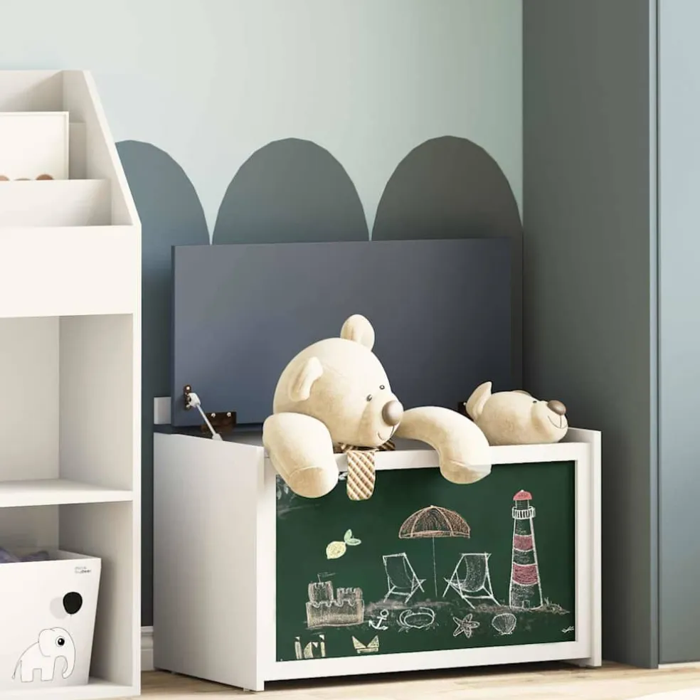 vidaXL Creatieve opslag voor kinderen ROROS Grijs en Wit Bewerkt hout