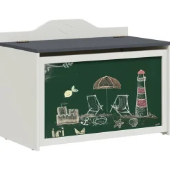 vidaXL Creatieve opslag voor kinderen ROROS Grijs en Wit Bewerkt hout