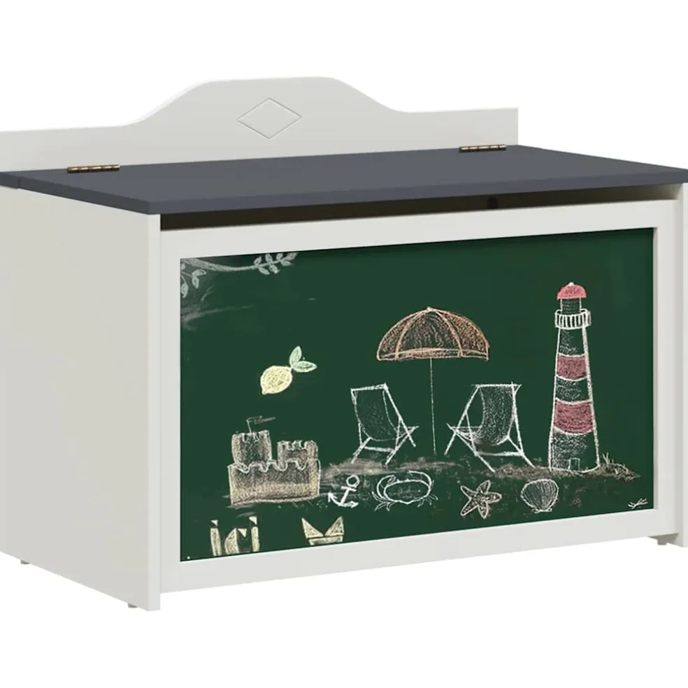 vidaXL Creatieve opslag voor kinderen ROROS Grijs en Wit Bewerkt hout